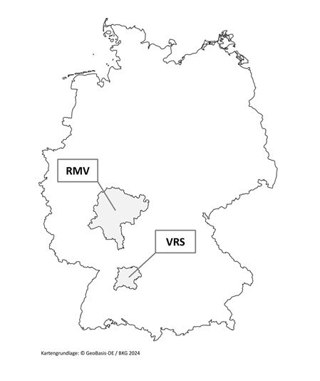 Karte zu den Beispielen RMV und VRS